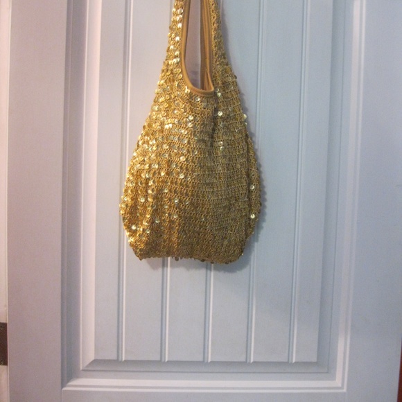 Vintage Bluenotes Gold Sequined Hobo Bag - Picture 4 of 6